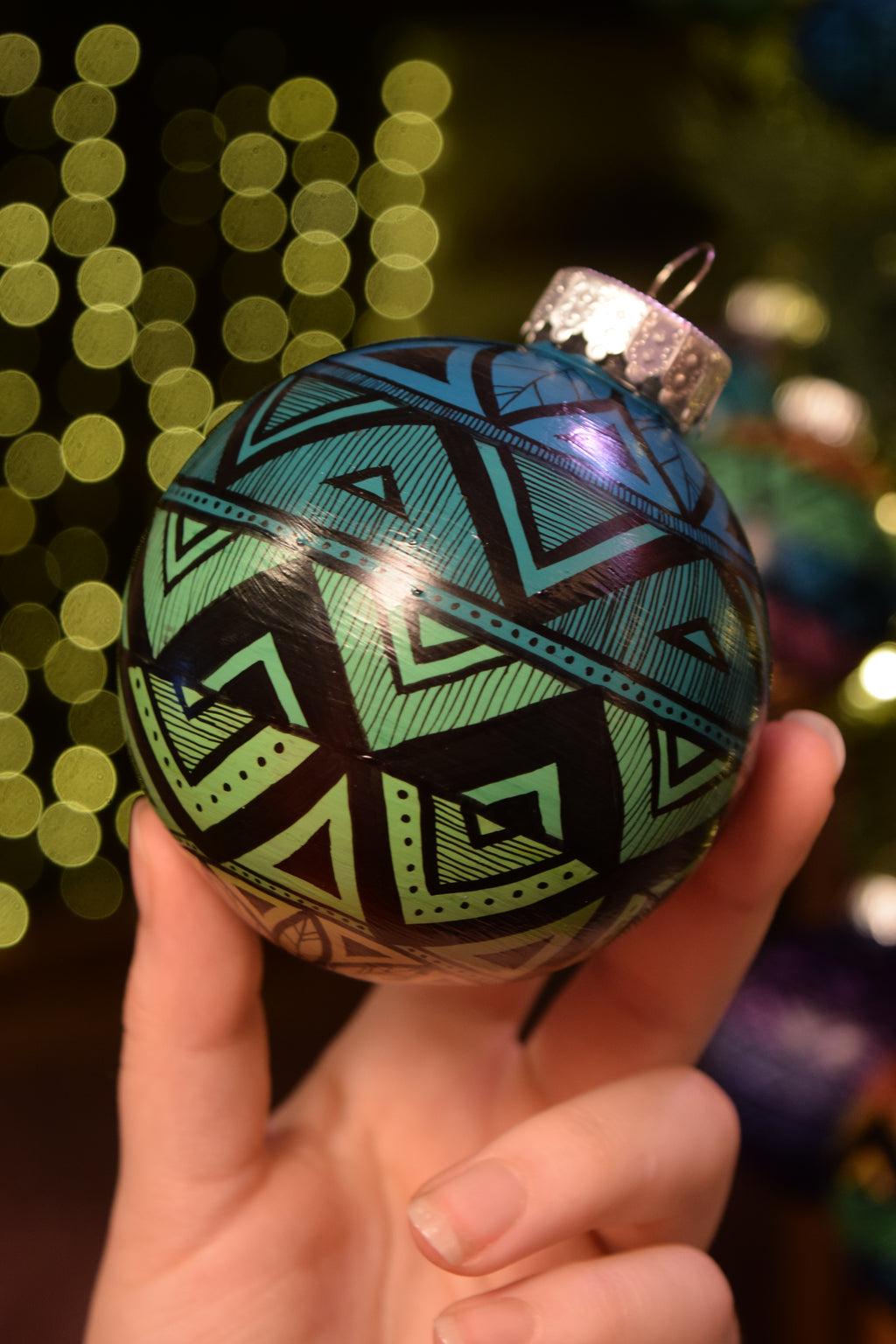 Unique Hand Painted Christmas Ornament