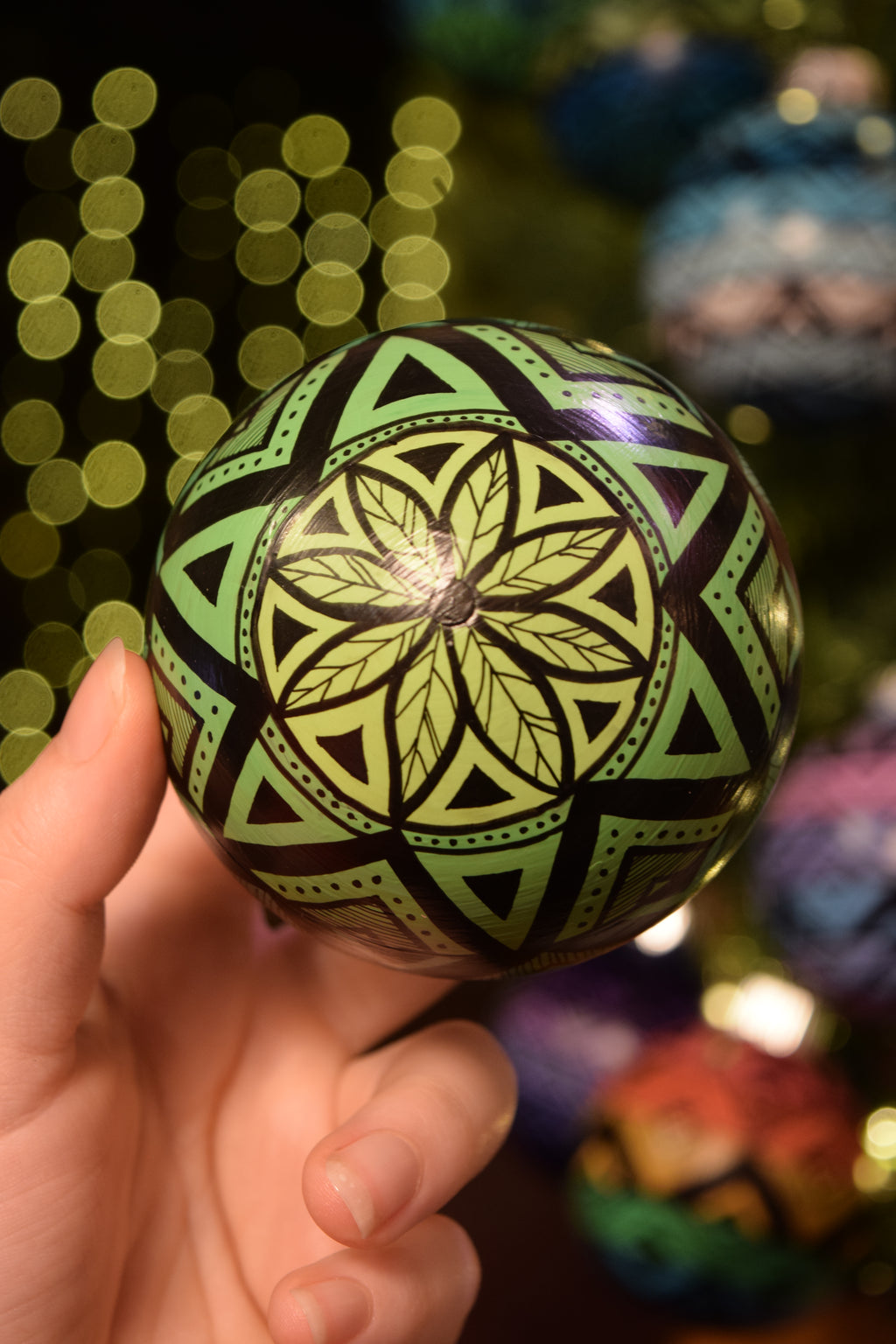 Unique Hand Painted Christmas Ornament