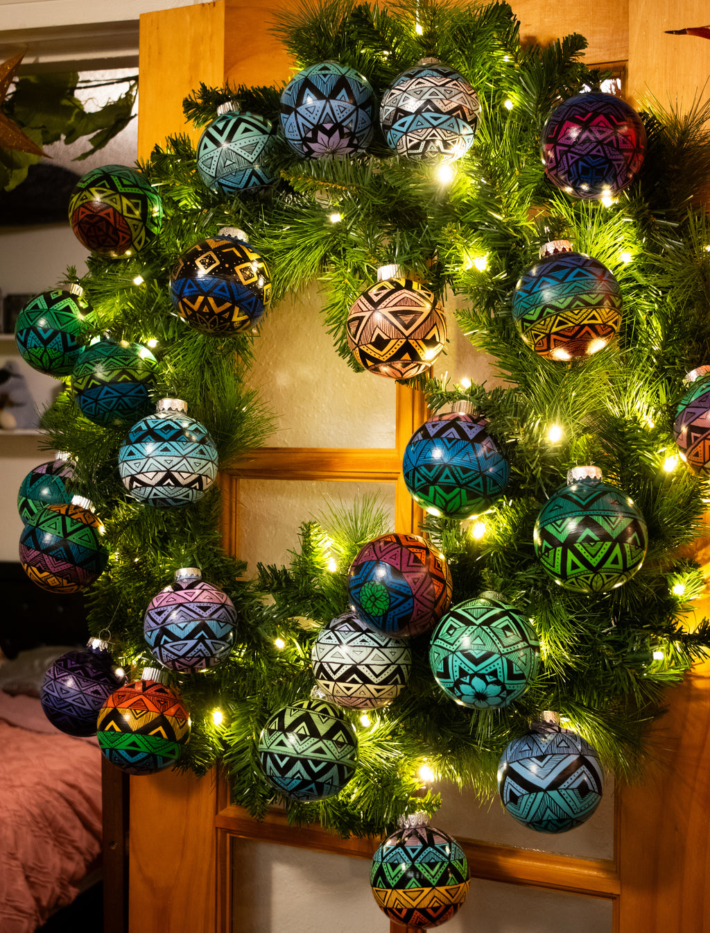 Unique Hand Painted Christmas Ornament