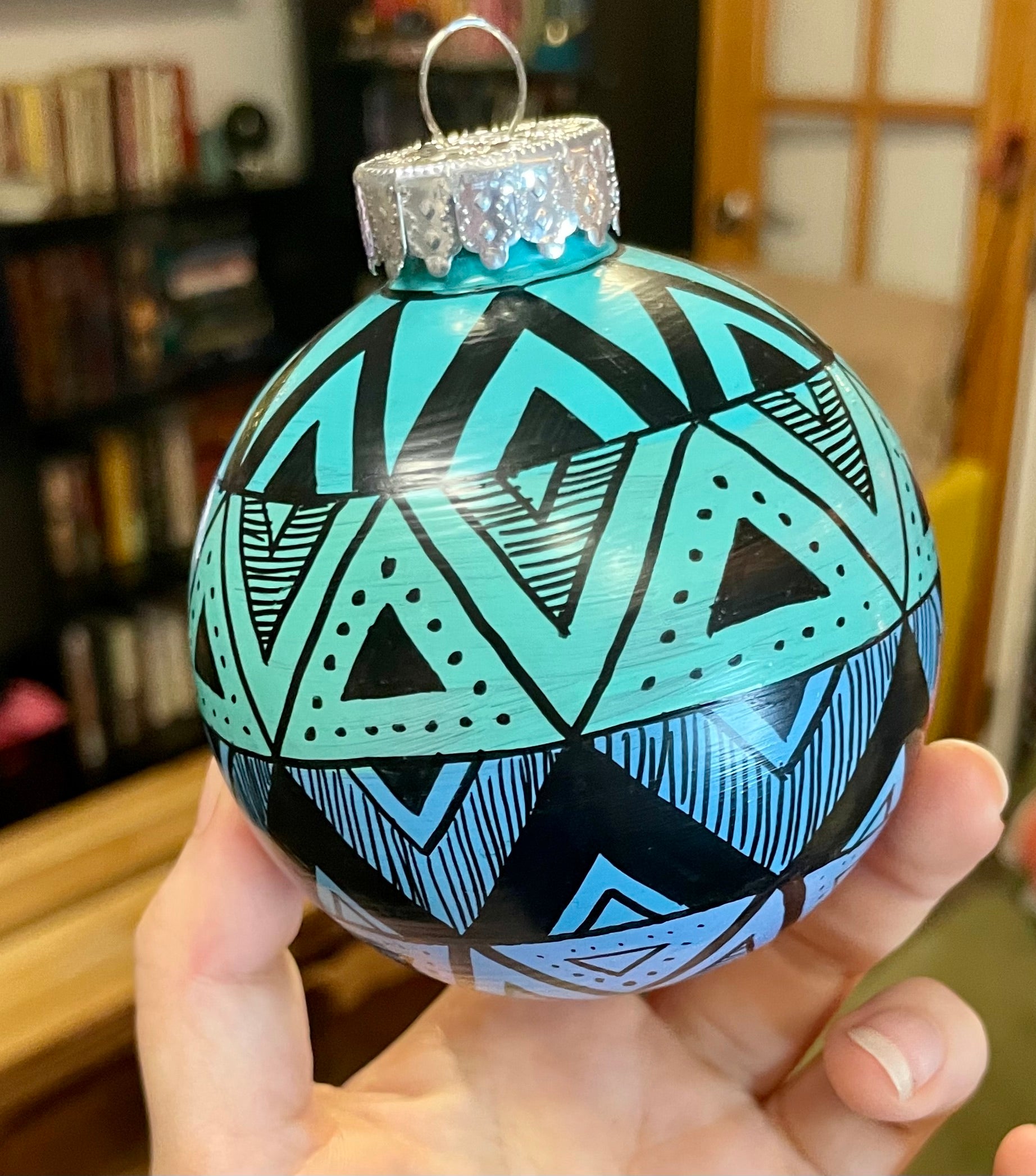 Hand Painted Colorful Christmas Ornament