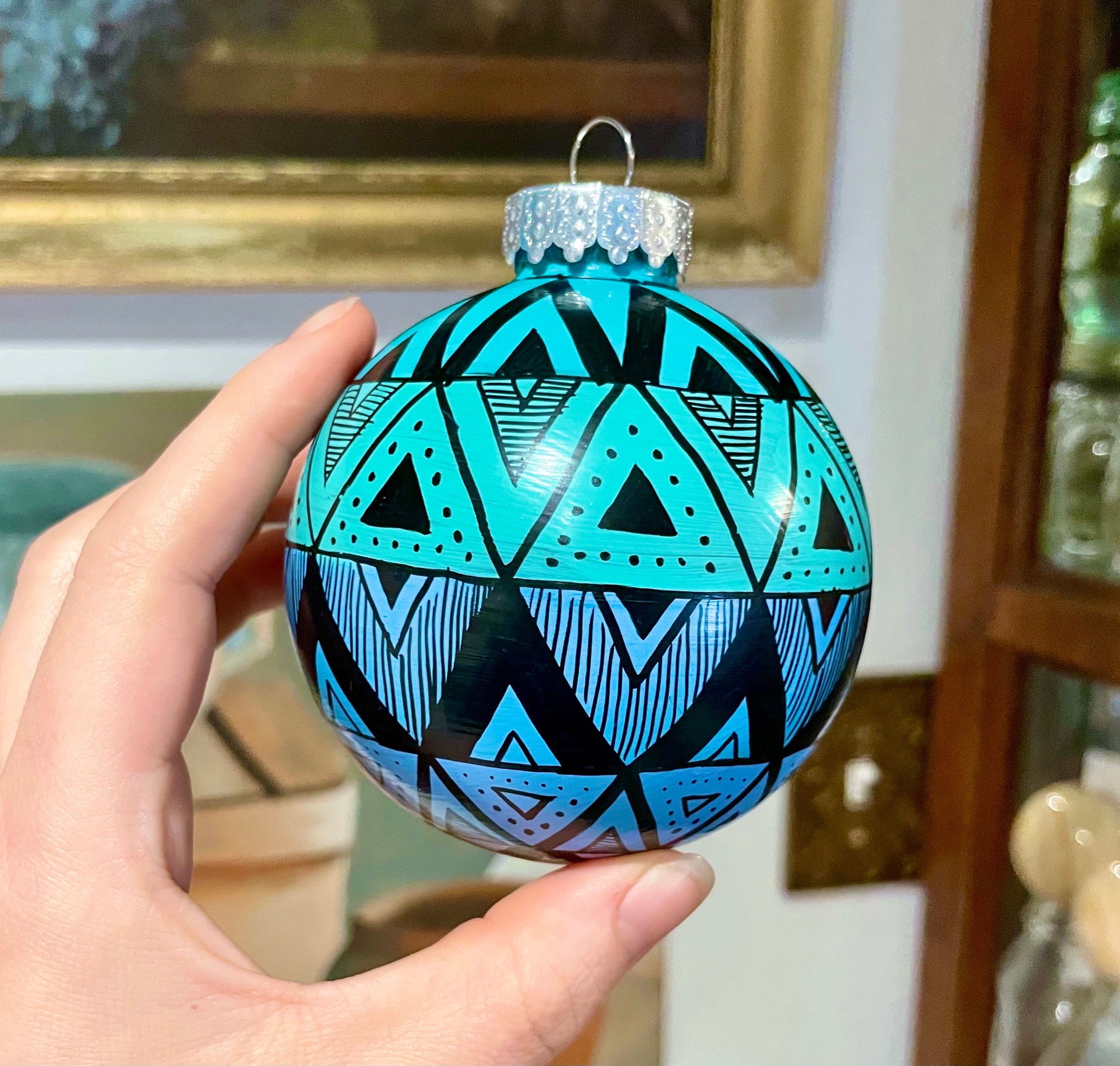 Hand Painted Colorful Christmas Ornament