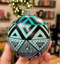 Hand Painted One of a Kind Colorful Christmas Ornament