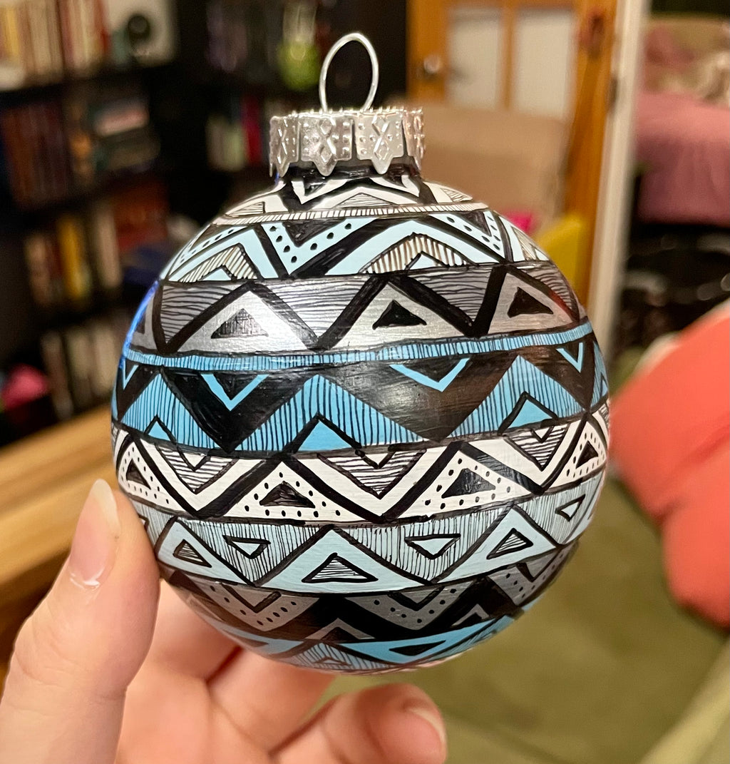 Hand Painted Intricate Colorful Christmas Ornaments