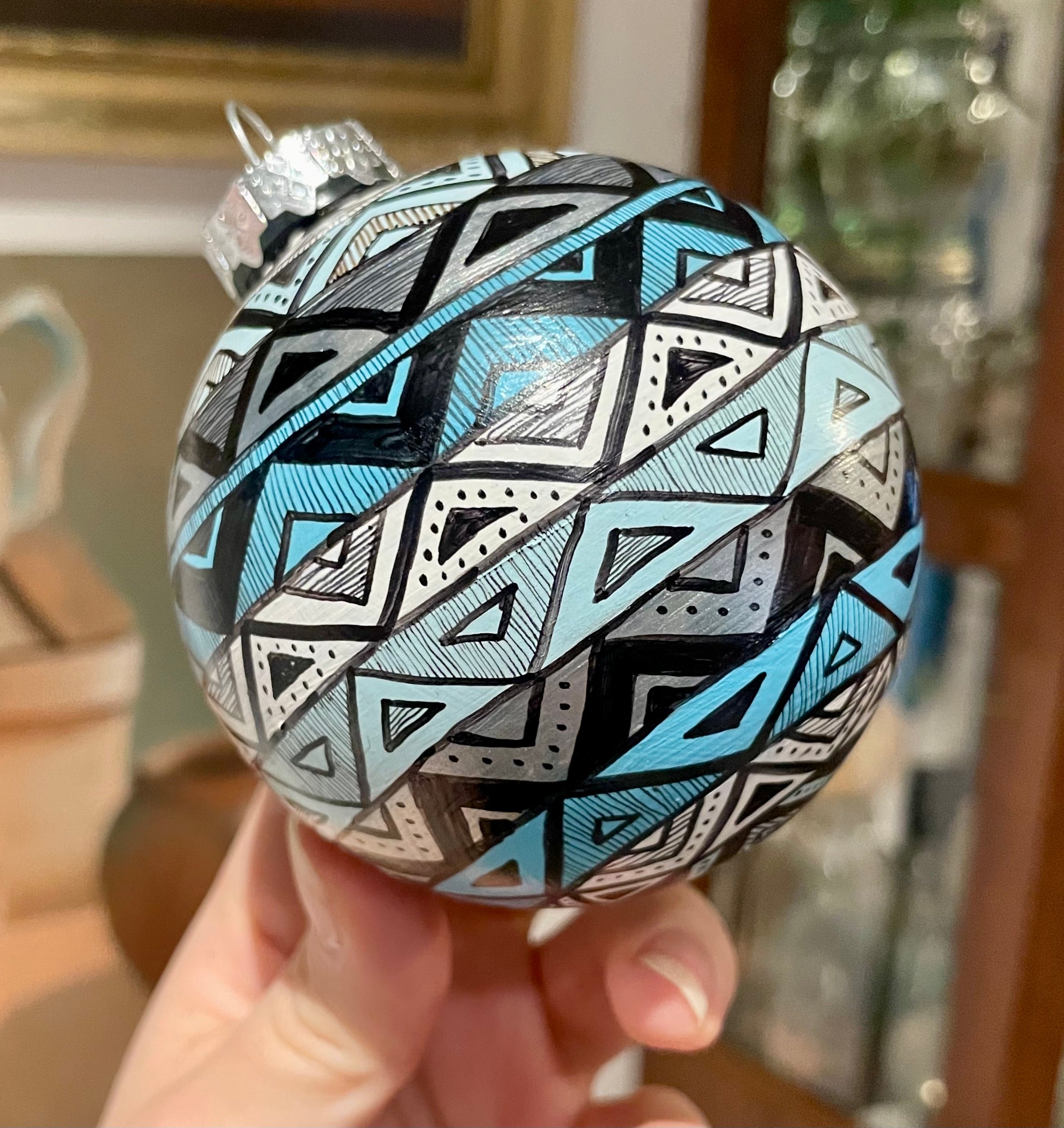 Hand Painted Intricate Colorful Christmas Ornaments