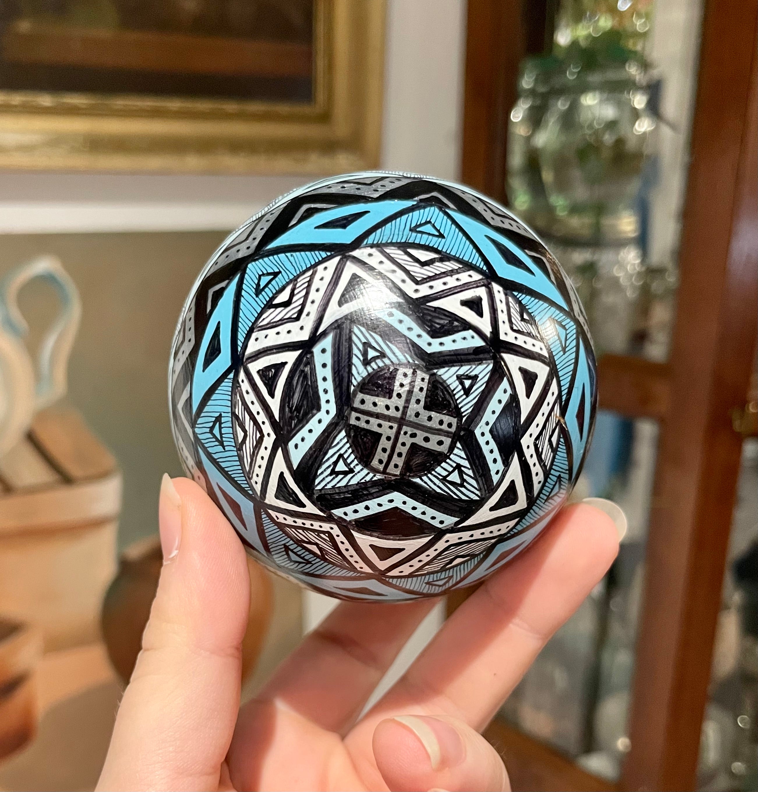 Hand Painted Intricate Colorful Christmas Ornaments