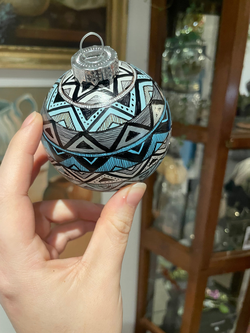 Hand Painted Intricate Colorful Christmas Ornaments