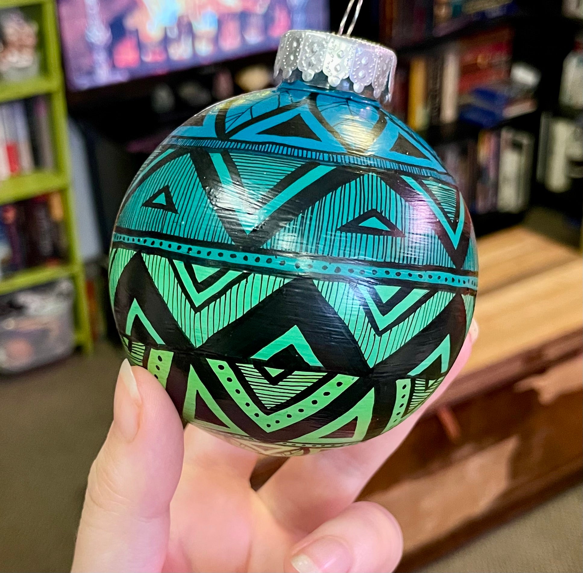 Unique Hand Painted Christmas Ornament