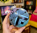 Pastel Cool Colors Hand Painted Christmas Ornament