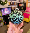 Pastel Green and Blue Hand Painted Christmas Ornament