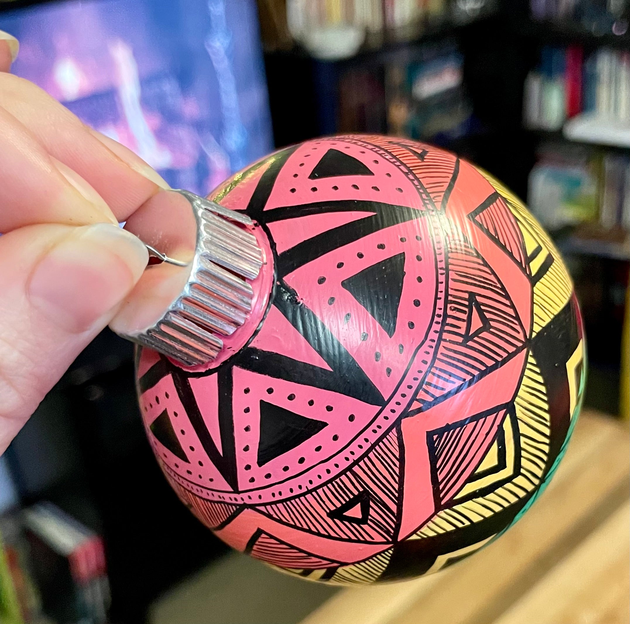Hand Painted Colorful Christmas Ornament