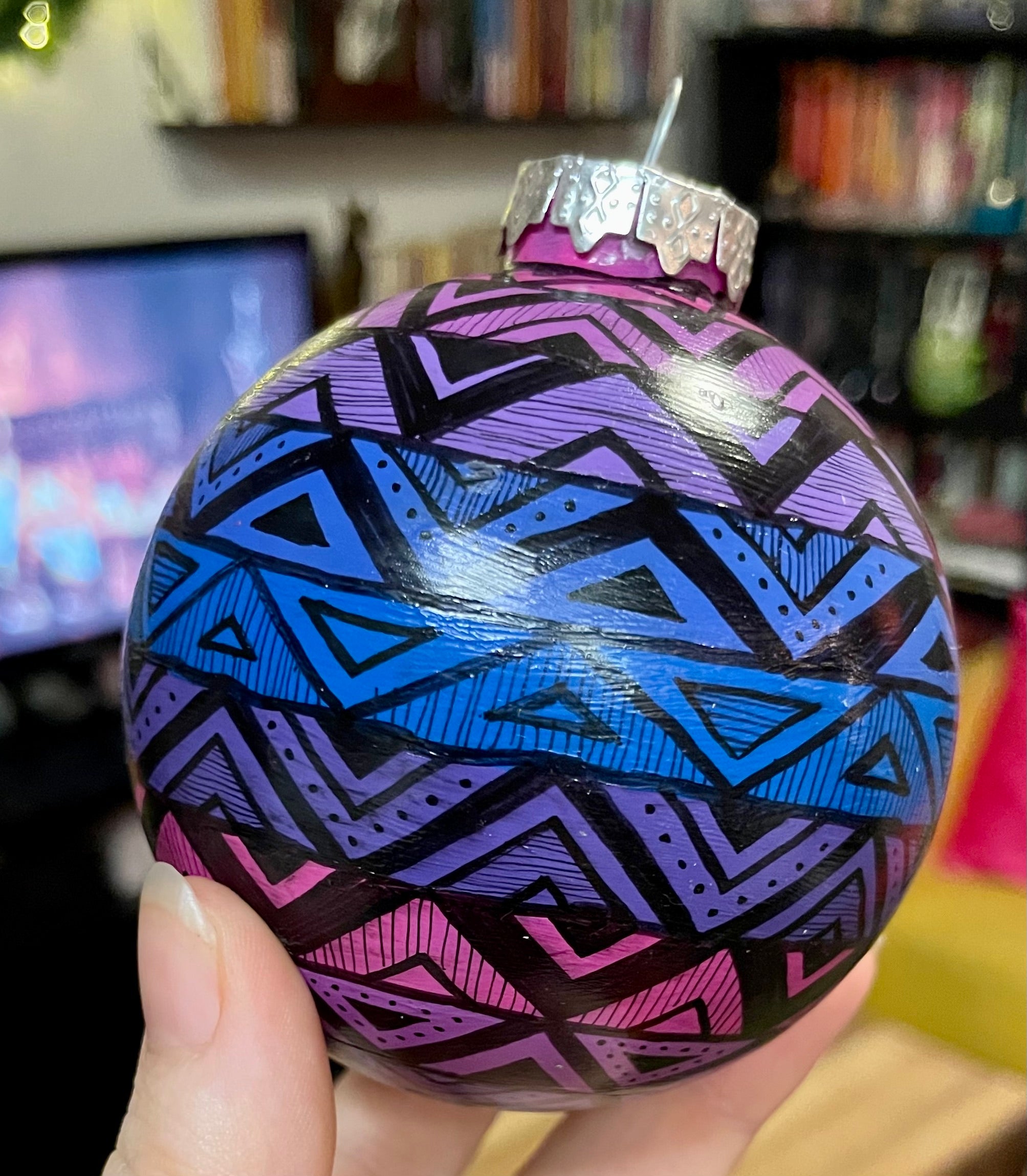 Hand Painted Colorful Christmas Ornament