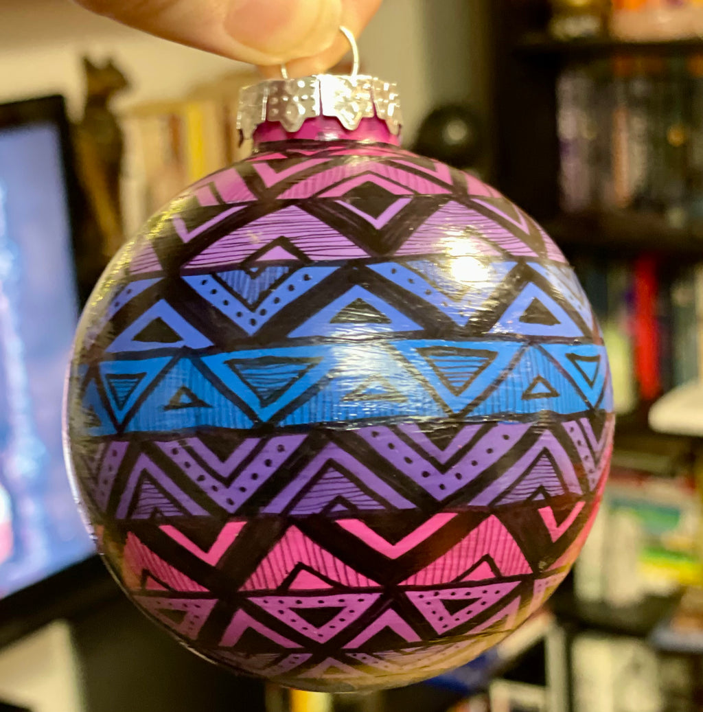 Hand Painted Colorful Christmas Ornament