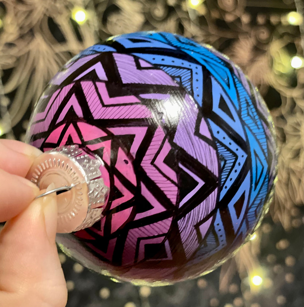 Hand Painted Colorful Christmas Ornament
