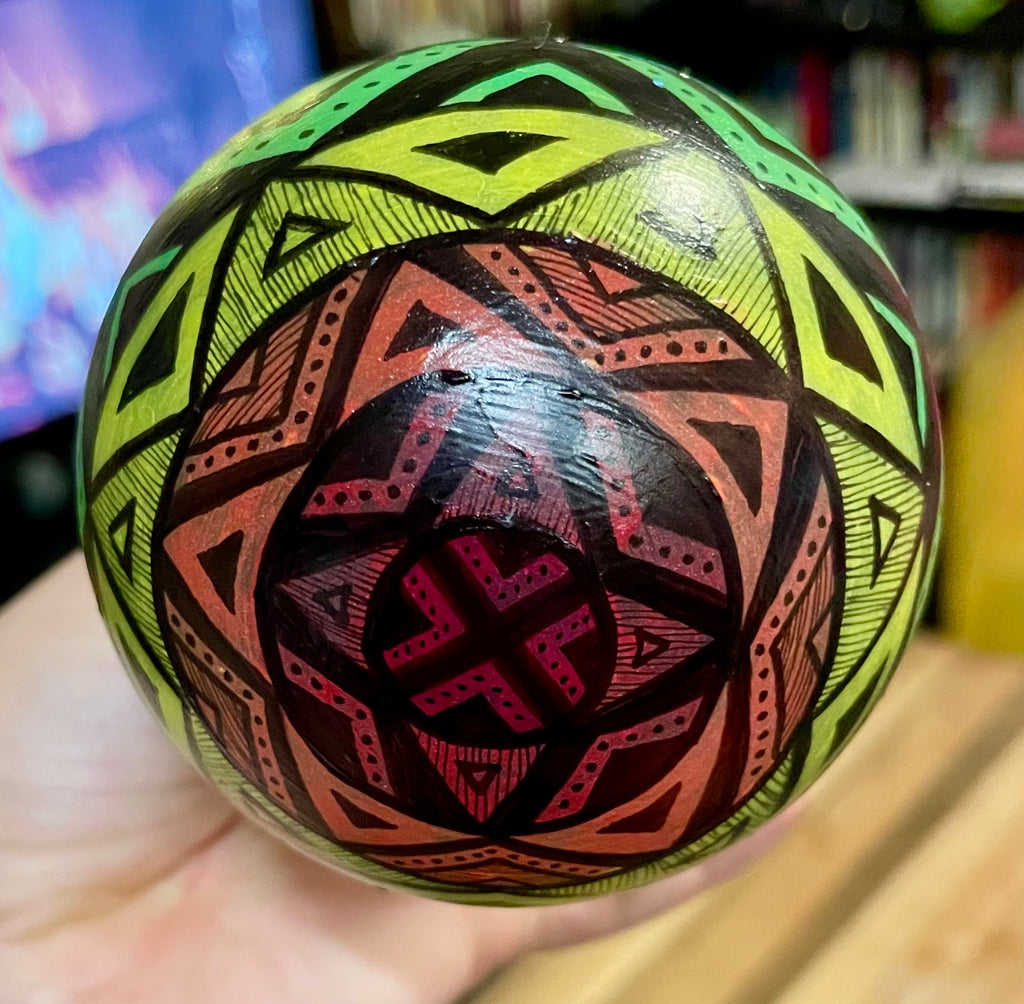Unique Hand Painted Rainbow Christmas Ornament