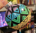 Glossy Hand Painted Pastel Rainbow Colorful Christmas Ornament